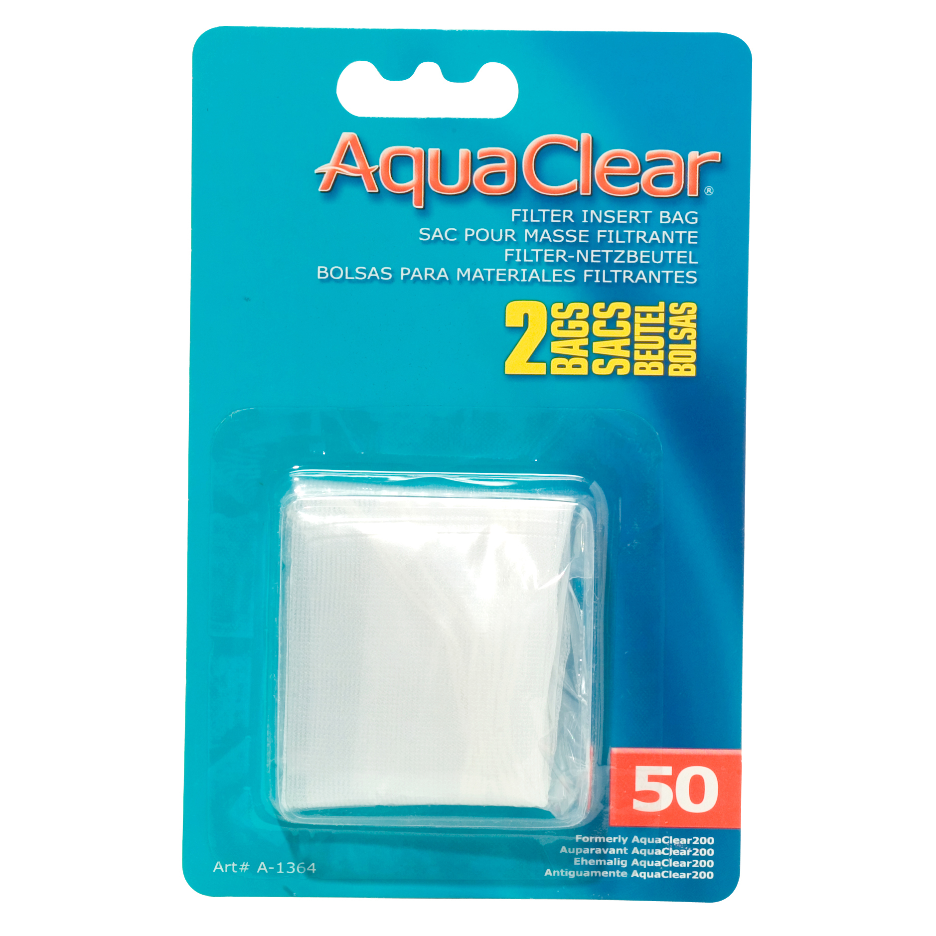 AquaClear Nylon Filter Media Bags for AquaClear 50 Power Filter, 2 pack