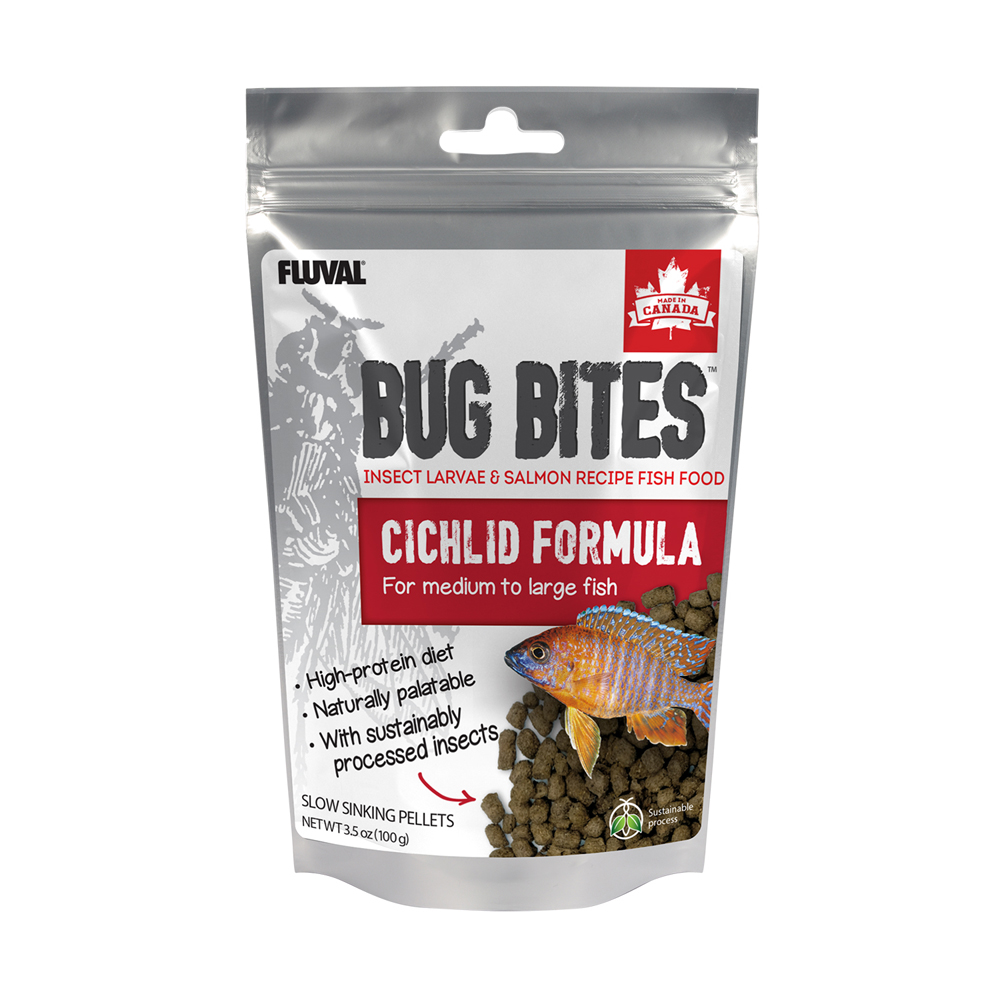 Fluval Bug Bites M-L Cichlid Pellets 3.5oz
